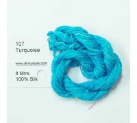 Шёлковое мулине Dinky-Dyes S-107 Turquoise